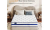 Vesgantti 10.2 Inch Blue Velvet Mattress Cooling Memory Foam Top, Medium Firm with Enhanced Edge Support