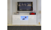 Dripex 135cm LED TV Cabinet, Modern High Gloss TV Stand with Ambient Lights & Storage, Entertainment Unit for 22''-55'' TVs, White