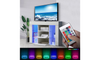 Dripex 100cm Corner TV Unit, High Gloss TV Stand with RGB Lights & Storage, Cabinet for 32–50'' TVs, White