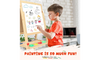 Dripex Kid Wooden Art Easel, Double-Sided Height Adjustable Painting Blackboard with Magnetic Accessories Chalk and Sponge