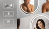 Dripex Bluetooth Oval Bathroom LED Mirror, Illuminated Backlit Wall Mounted Mirror with Demister, Anti-fog, 3 Lighting Modes, Dimming Light, IP44