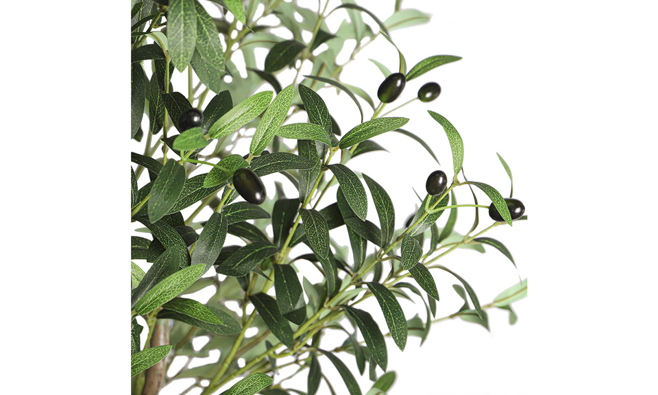 YOLEO 4FT/5FT/6FT/7FT Artificial Olive Tree Tall Faux Silk Olive Plant with Lifelike Olive Leaves Fake Olive Tree for Home Office Indoor Decor