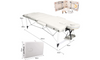 Vesgantti Portable Massage Bed Table - 3-Section Aluminium Foldable Beauty Couch for Reiki Therapy Treatment Salon Healing - Metal Headrest Support/with Carry Bag