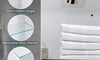 Dripex LED Bathroom Mirror Cabinet, Bathroom Mirror Cabinet with LED Lights Shaver Socket and Demister Pad, Non-contact Sensor Switch, White/Left hinge