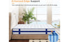 Vesgantti 10.2 Inch Blue Velvet Mattress Cooling Memory Foam Top, Medium Firm with Enhanced Edge Support