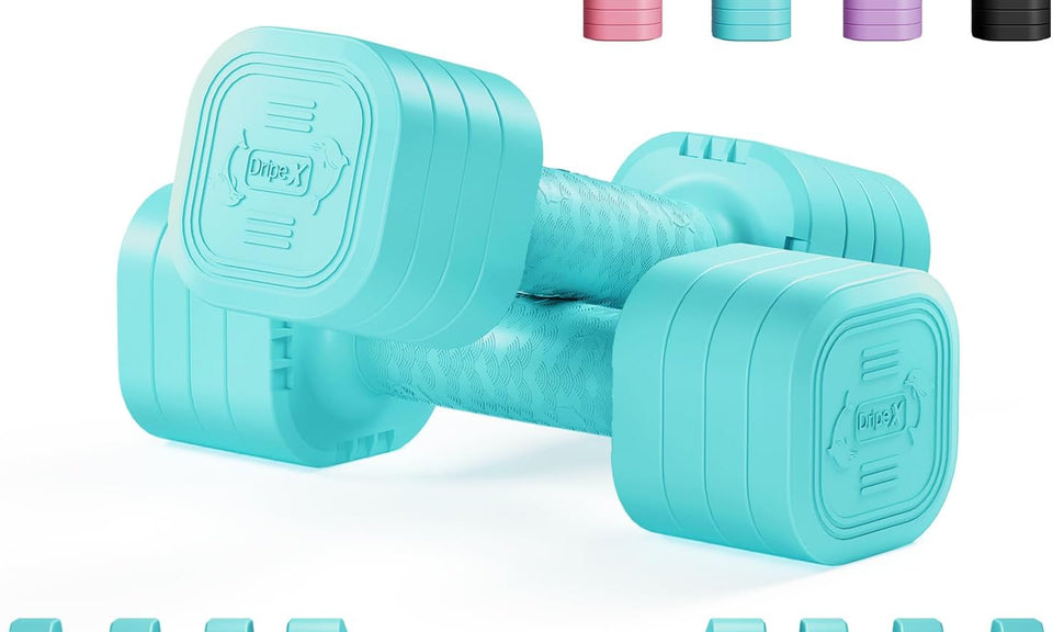 Dripex Adjustable Dumbbells Weight Set 2.5kg Pair, Dumbbell Set with Non-Slip Handle Home Gym Fitness for Men/Women