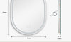 Dripex Bluetooth Oval Bathroom LED Mirror, Illuminated Backlit Wall Mounted Mirror with Demister, Anti-fog, 3 Lighting Modes, Dimming Light, IP44