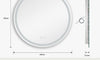 Dripex Bluetooth Round LED Bathroom Mirror, Illuminated Circle Bathroom LED Mirror with Speaker, Anti-fog, Wall Mounted, 3 Lighting Modes, Dimmable, Front+Backlit, IP44