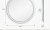 Dripex Bluetooth Round LED Bathroom Mirror, Illuminated Circle Bathroom LED Mirror with Speaker, Anti-fog, Wall Mounted, 3 Lighting Modes, Dimmable, Front+Backlit, IP44