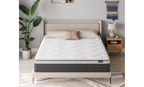 Vesgantti 10.2 Inch Hybrid Mattress with Individual Pocket Springs and Cooling Gel Memory Foam, Medium Firm