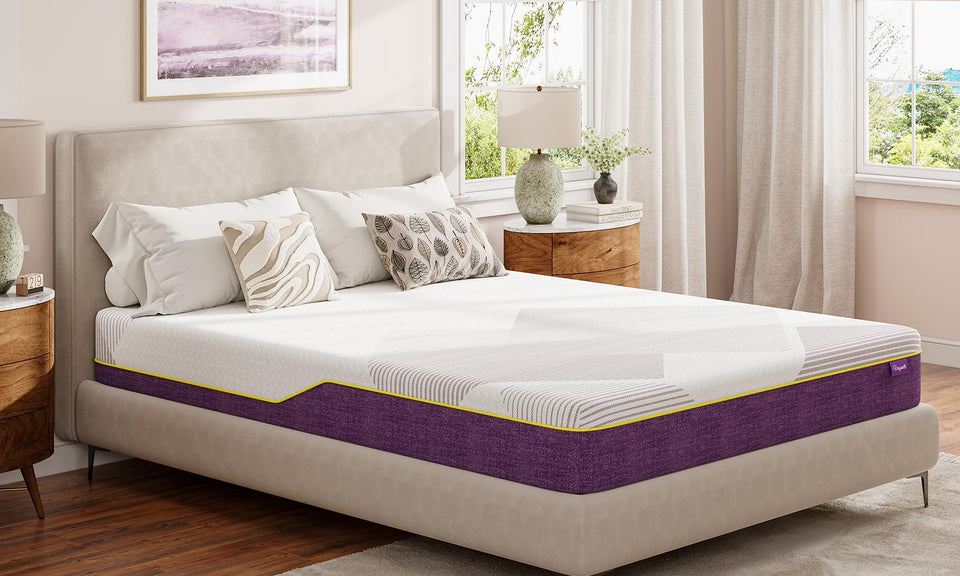 Vesgantti 16/18/20cm Gel Memory Foam Mattress for Pressure Relief & Cooling Comfort - Medium, Grape Purple