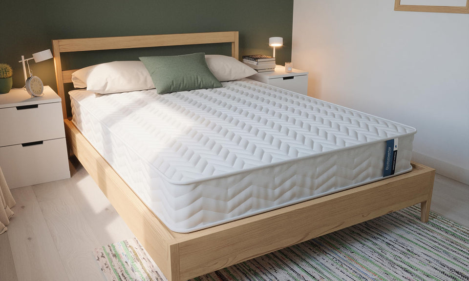 Summerby Sleep' No1. Coil Spring and Memory Foam Hybrid Mattress | King Size: 150cm x 200cm, White