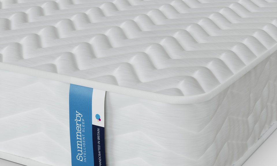 Summerby Sleep' No1. Coil Spring and Memory Foam Hybrid Mattress | King Size: 150cm x 200cm, White