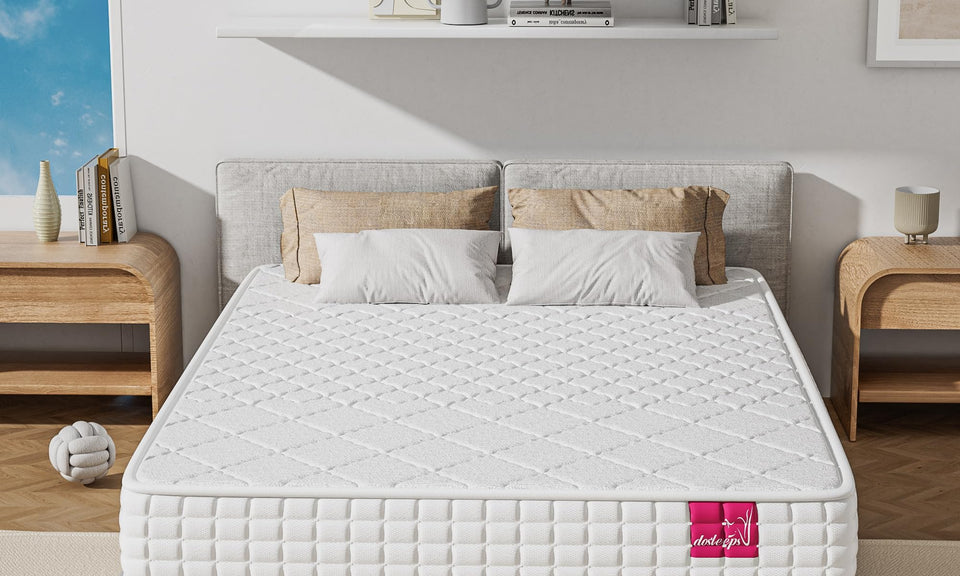 dosleeps Single Mattress 3FT 9-Zone Pocket Sprung Mattress with Memory Foam and Tencel Fabric - Orthopaedic Mattress - Thickness:9.4 Inch,White