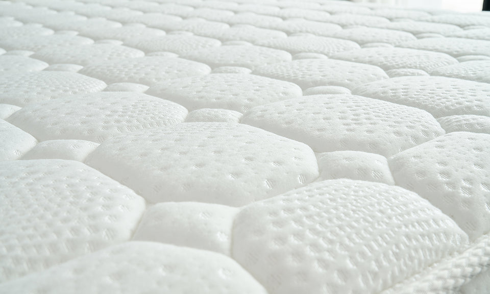 Vesgantti 10 Inch Hybrid Mattress with Breathable Memory Foam and Individually Pocket Spring - Medium Firm, White