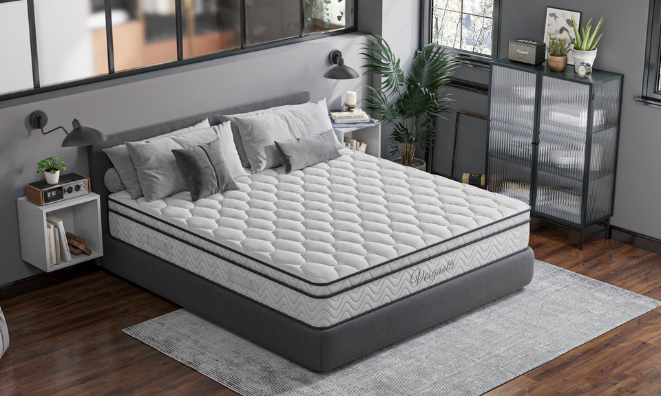 Vesgantti 10.3 Inch Hybrid Mattress with Breathable Foam and Individually Pocket Spring - Medium Firm, Classic Box Top Collection