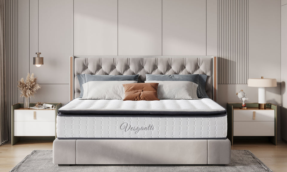 Vesgantti Nova Future Hybrid Mattress-10.6 Inch Pillow Top Mattress,2022 Best UK Mattresses Customer Ranked ,mattress uk online