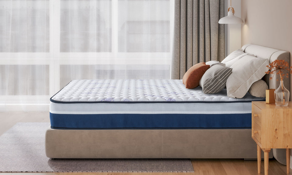 Vesgantti 10 Inch Hybrid Mattress with Breathable Memory Foam and Individual Pocket Spring-Medium Firm