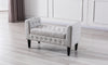 Home Life Lift Top Storage Bench with Tufted Accents Beige Fabric