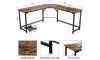 Dripex Corner Computer Desk, L Shaped Corner Gaming Desk for PC with CPU Stand