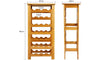 Dripex Bamboo Wine Rack 7 Tier 27 Bottle Wine Holder Wine Storage Rack Free Standing Display Shelves for Home Kitchen