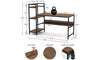 Yoleo Computer Desk with 4 Tier Storage Shelves