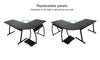Dripex Corner Computer Desk, L Shaped Corner Gaming Desk for PC with CPU Stand