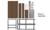 Yoleo Computer Desk with 4 Tier Storage Shelves