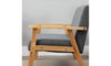 iropro 2 Seater  Wooden Frame Linen Square Arm Sofa