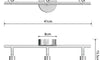 3 Light Wide Fixed Rail - Ceiling or Wall Mount