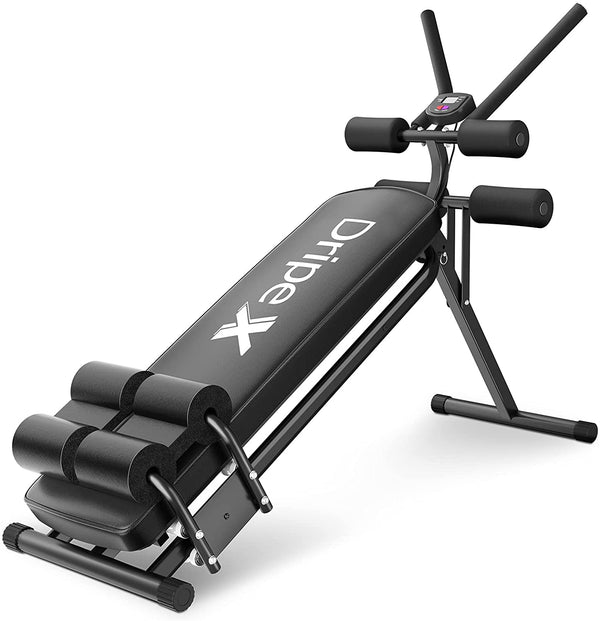 Dripex Abdominal Exercise Bench, Core Ab Crunch Workout Machine with LCD Display, Adjustable Sit Up Bench Exerciser Equipment