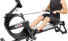 Dripex Magnetic Rowing Machine for Home Use, Super Silent Indoor Rower with 15-Level Adjustable Resistance, Double Aluminum Sliding Rail, LCD Monitor Fit for Home Gym, Cardio & Strength Training