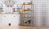 Dripex Bamboo Shelf 4 Tier Free Standing Shelf Unit Storage Shelf Rack Utility Organizer Stand for Bathroom Kitchen Living Room
