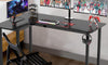 Dripex L shaped Corner Gaming Desk Large Desktop Surface with Cup Holder