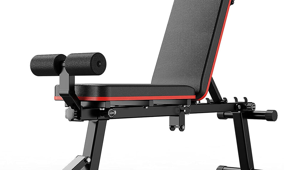 Dripex Weight Bench Adjustable and Foldable, All-in-one Flat Bench Sit Up Bench, Utility Home Gym Bench for Full Body Workout Bench Press