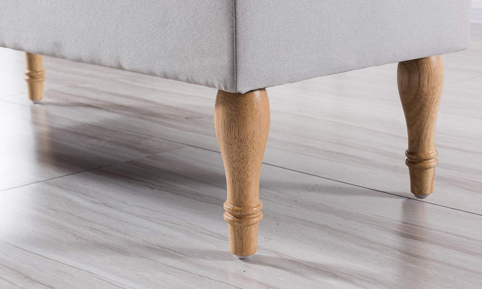 Best Selling Mission Tufted Fabric Storage Ottoman Bench