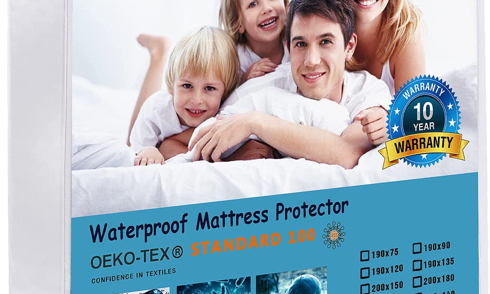 Mattress Cover with Fully Elastic Skirt,Waterproof Mattress, SafeRest Mattress Protector,Waterproof Mattress Pads