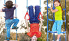 Ninja Warrior Obstacle Course for Kids - 2X50FT Double Ninja Slackline with Climbing Net, Swing, Ladder, Long & Short Monkey Bars, Gym Rings, 1.2m Arm Trainer, Rope Knots