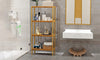 Dripex Bamboo Shelf 4 Tier Free Standing Shelf Unit Storage Shelf Rack Utility Organizer Stand for Bathroom Kitchen Living Room