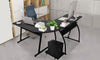 Dripex Corner Computer Desk, L Shaped Corner Gaming Desk for PC with CPU Stand