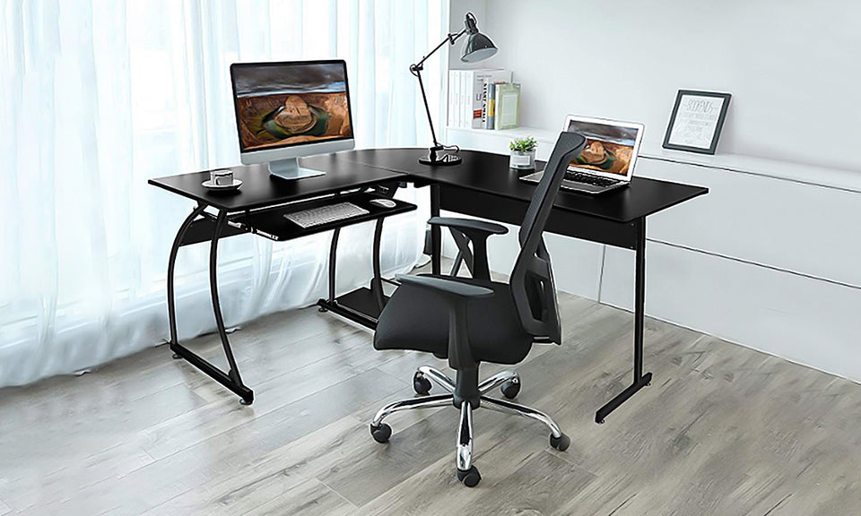  Computer Desk with 3 Storage Shelves,L-Shaped Computer Desk,Cheap computer desk,Small Computer Desks for sale