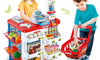 Kids Play Set Children Pretend Role Play Set Supermarket Shop Trolley & Food Toy